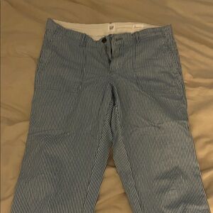 GAP women Navy Striped Chinos